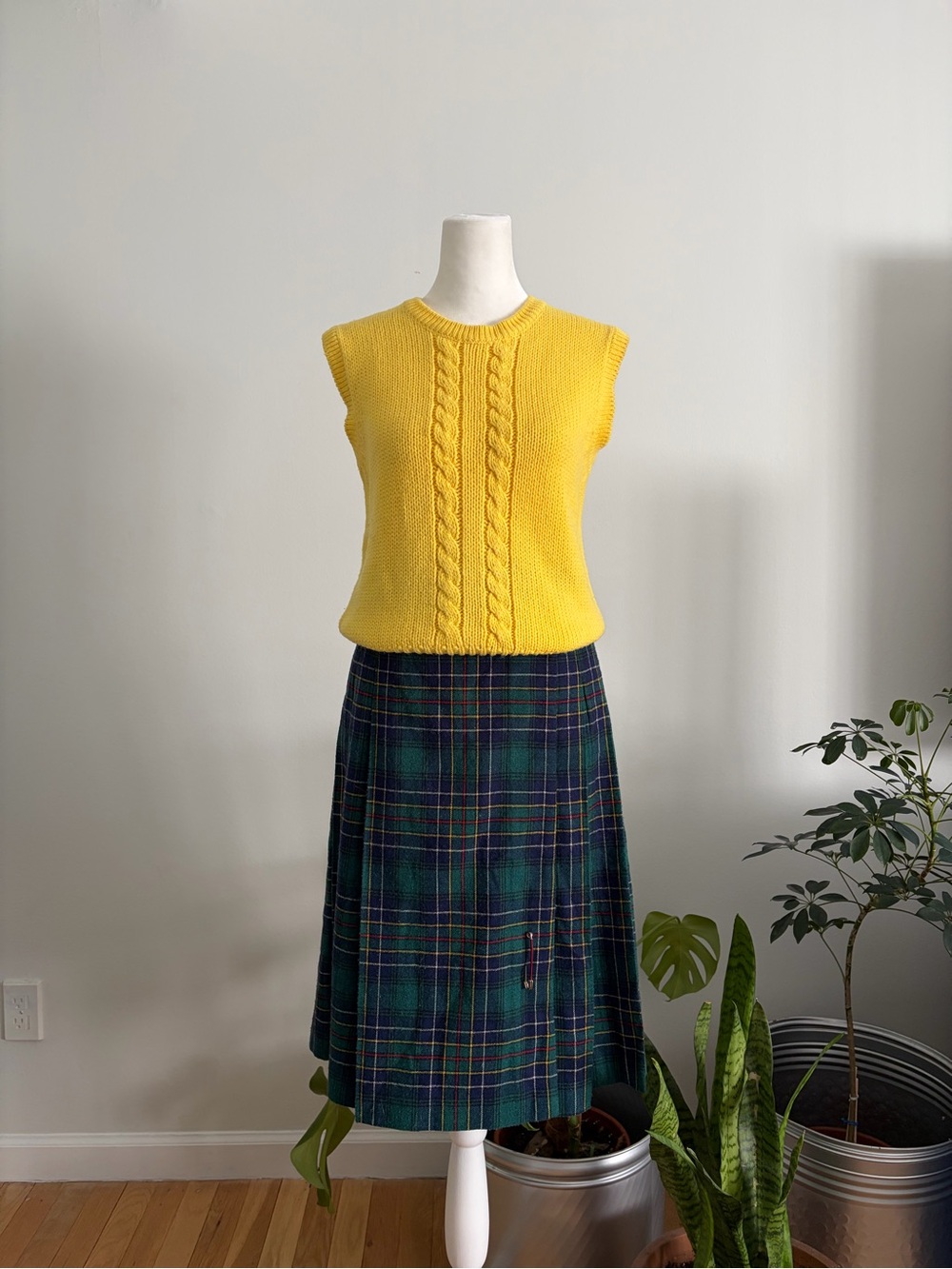 Vintage Handmade Plaid/Tartan/Checkered Kilt/Skirt